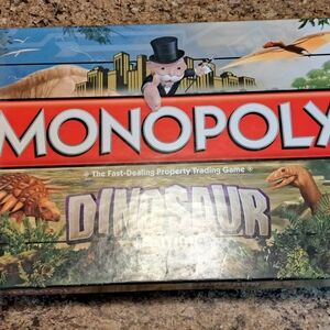 Monopoly Dinosaur Edition Board Game - Red and Green